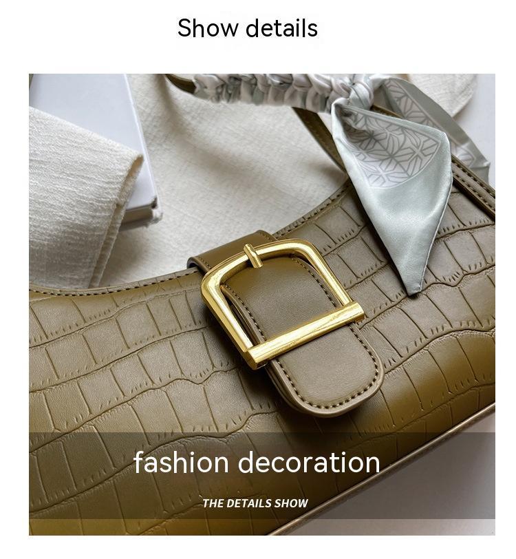 Women’s One-Shoulder Baguette Bag – Spring Versatile Fashion, Special-Interest Design, High-Quality Underarm Purse
