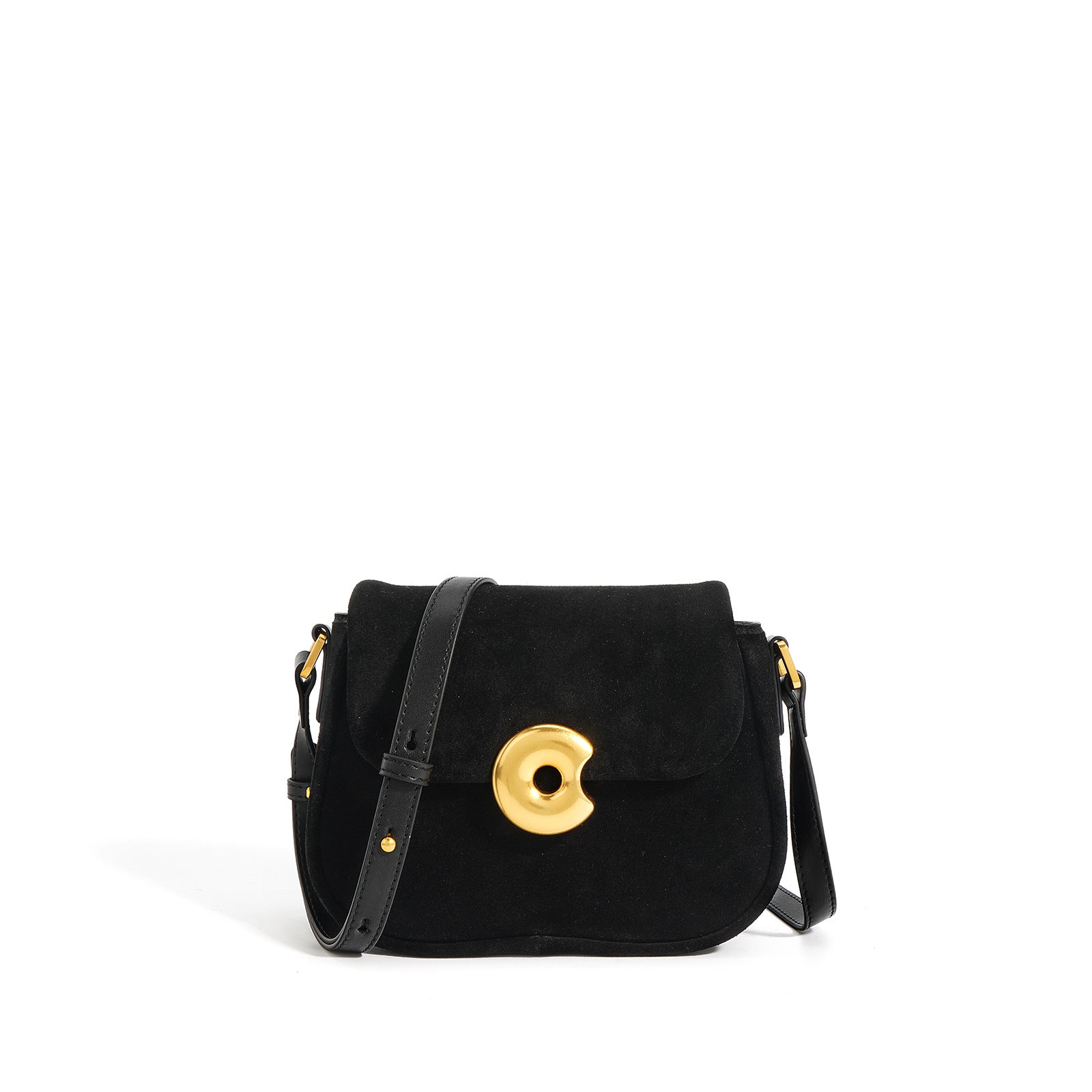 Fashion Retro Genuine Leather Saddle Bag