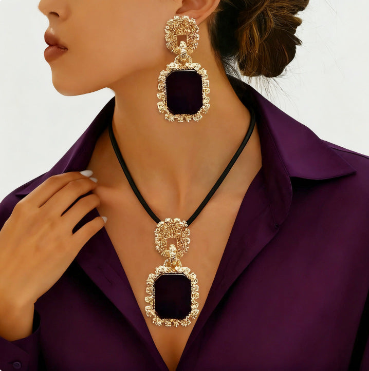 Necklace And Earring Fashion Three-piece Set