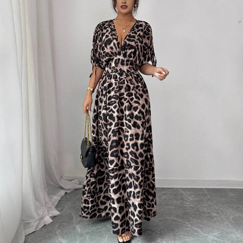 V-neck Long Dress European And American Style