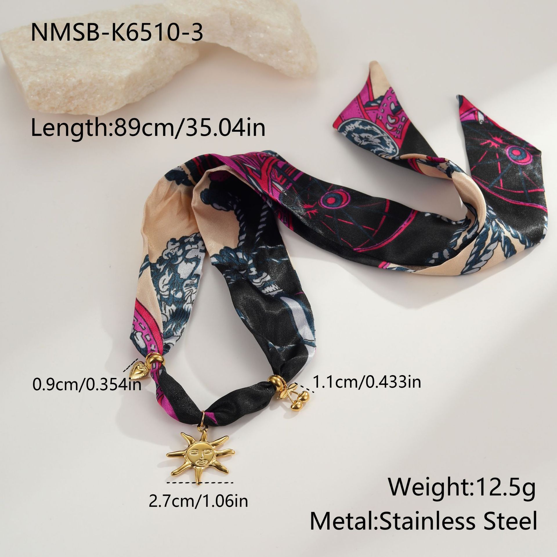 Scarf Series Sun Pendant Necklace High Sense